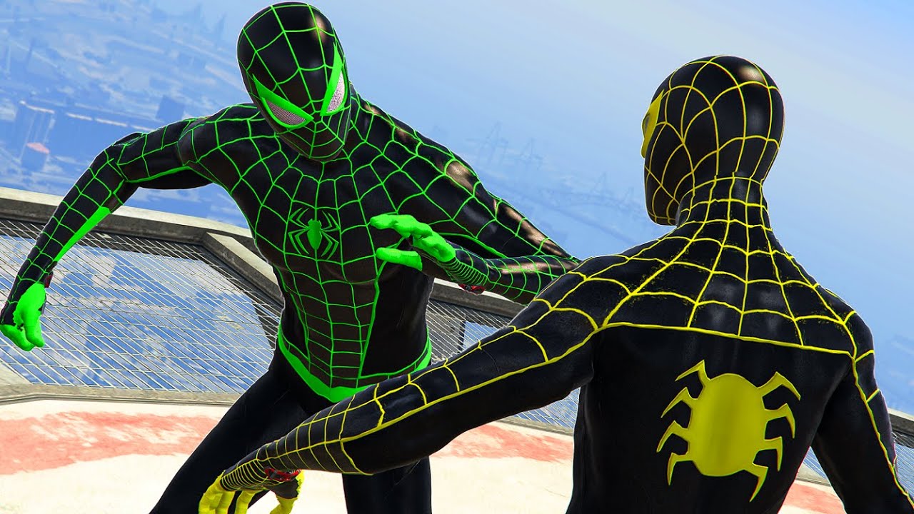 ЗЕЛЕНЫЙ ПАУК ЧЕЛОВЕК PS5 vs ЖЕЛТЫЙ ПАУК ЧЕЛОВЕК PS5 | Ultimate Spiderman
