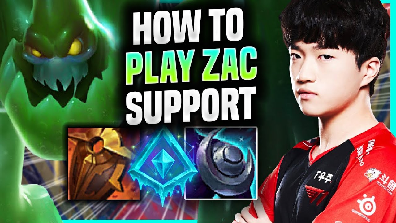 LEARN HOW TO PLAY ZAC SUPPORT LIKE A PRO! - T1 Keria Plays Zac Support vs Taric! | Season 2022