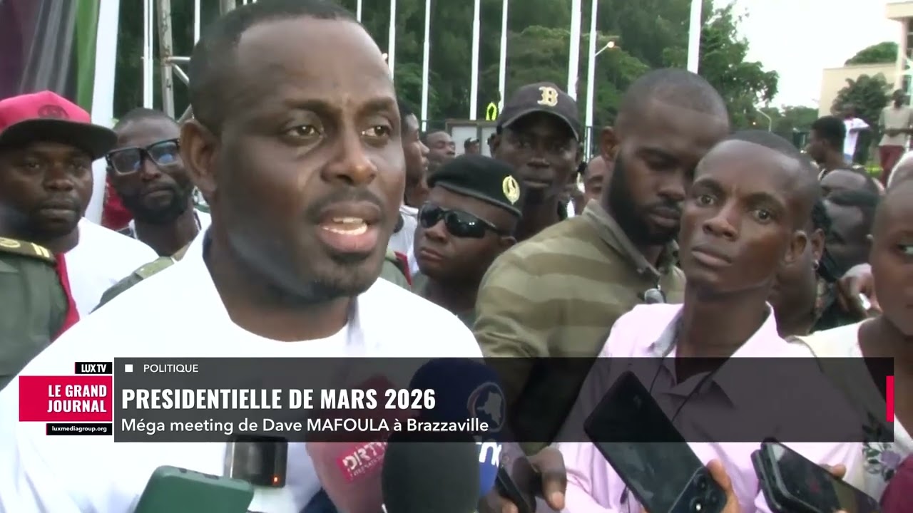 DAVE MAFOULA en démonstration de force à Brazzaville avec un méga meeting