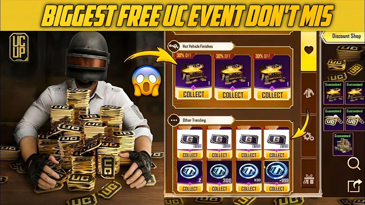 😱 Biggest Free UC Event | Free 60 UC Free 150 UC Free 300 UC | Free Unlimited Lucky Coins | PUBGM