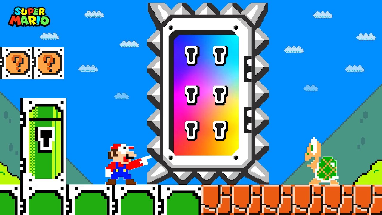 Super Mario Bros. But Everything Mario Touches Turns Into Doors