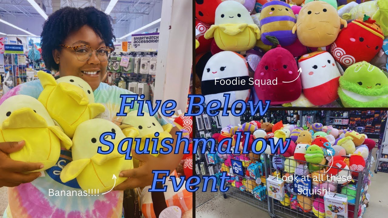 Squishmallow Hunting | Five Below Event | Junie The Banana | Rare Squishmallows | Foodie Squad
