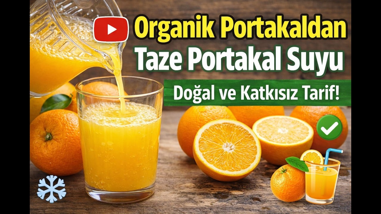 Organik Portakaldan Taze Sıkma Portakal Suyu 🍊 Evde Doğal ve Katkısız Tarif! ASMR
