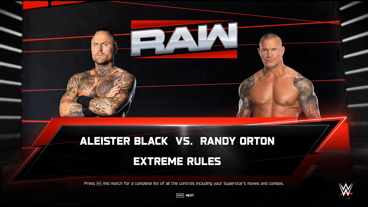 Aleister Black vs Randy Orton - WWE 2K25 Extreme Rules Gameplay