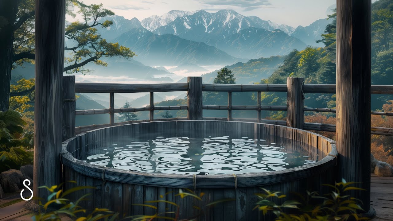 Relaxing Hot Tub Bubbles And Mountain Lodge Ambience For Sleep 🫧 Jacuzzi Sounds With Black Screen