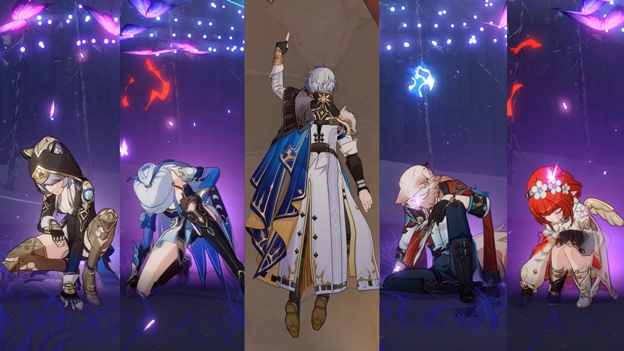Who has the most dramatic animation of falling and getting up in Honkai Star rail??