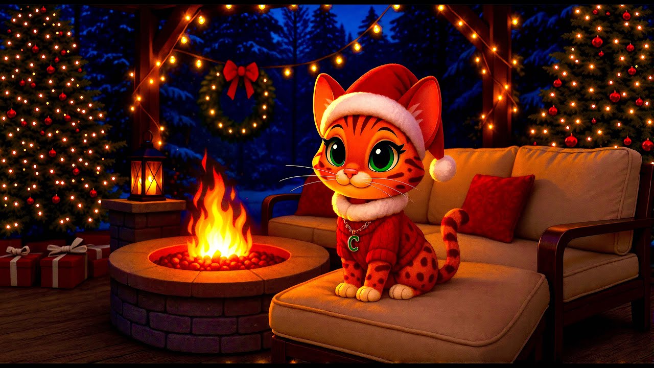 Winter Fireplace Ambience | Cozy Christmas Music | Relaxing Holiday Jazz for Study & Sleep