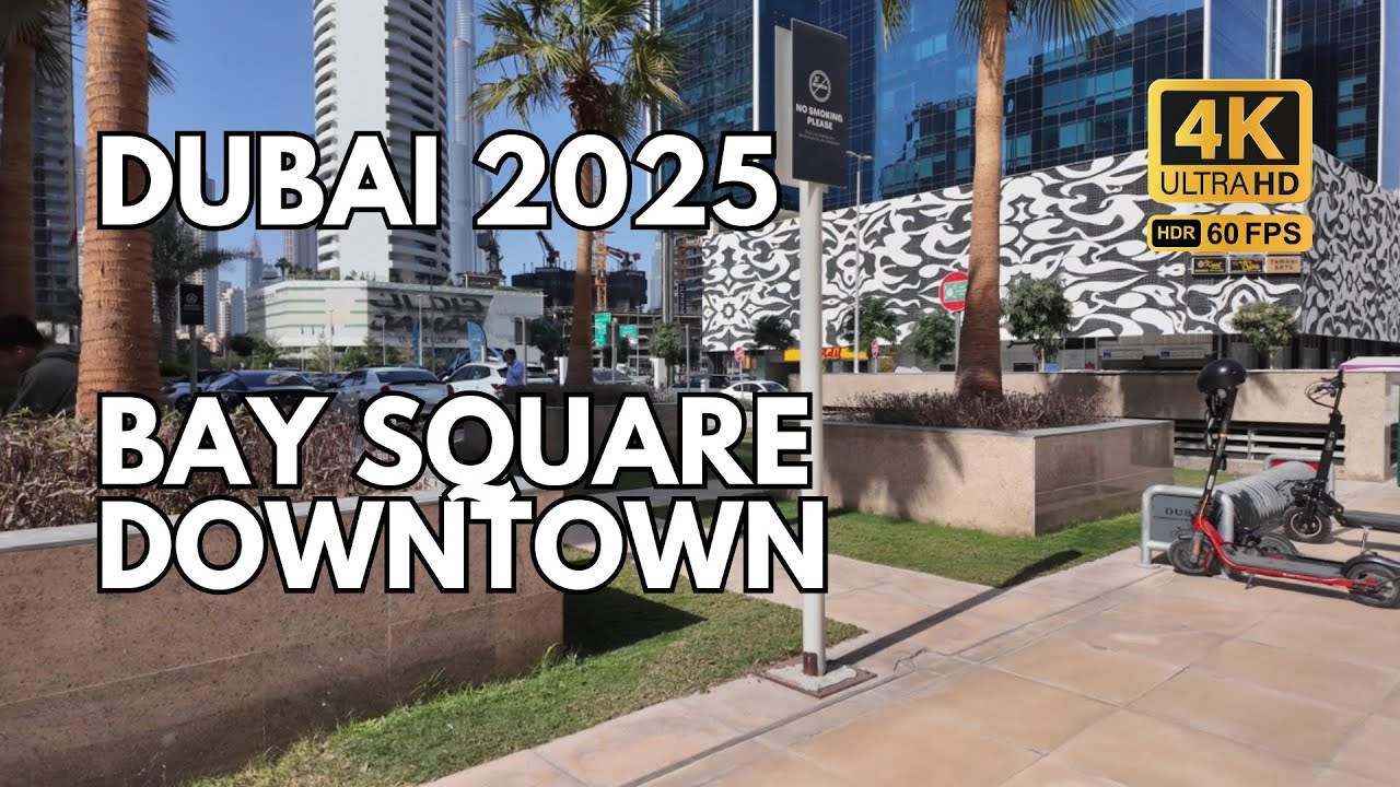 ASMR Silent Walking Tour: Bay Square Dubai in 4K UHD 60FPS