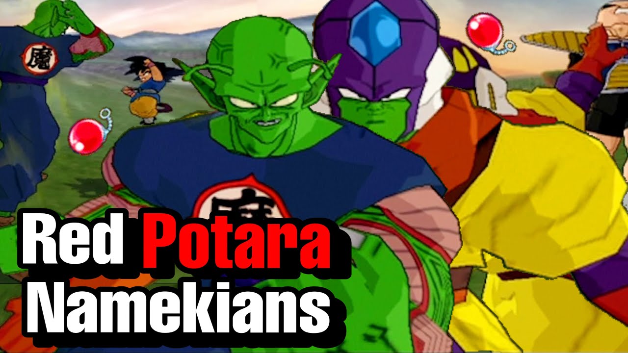 Red Potara Evil Namekians! Eye Beams, Grabs And Regeneration! Budokai Tenkaichi 3