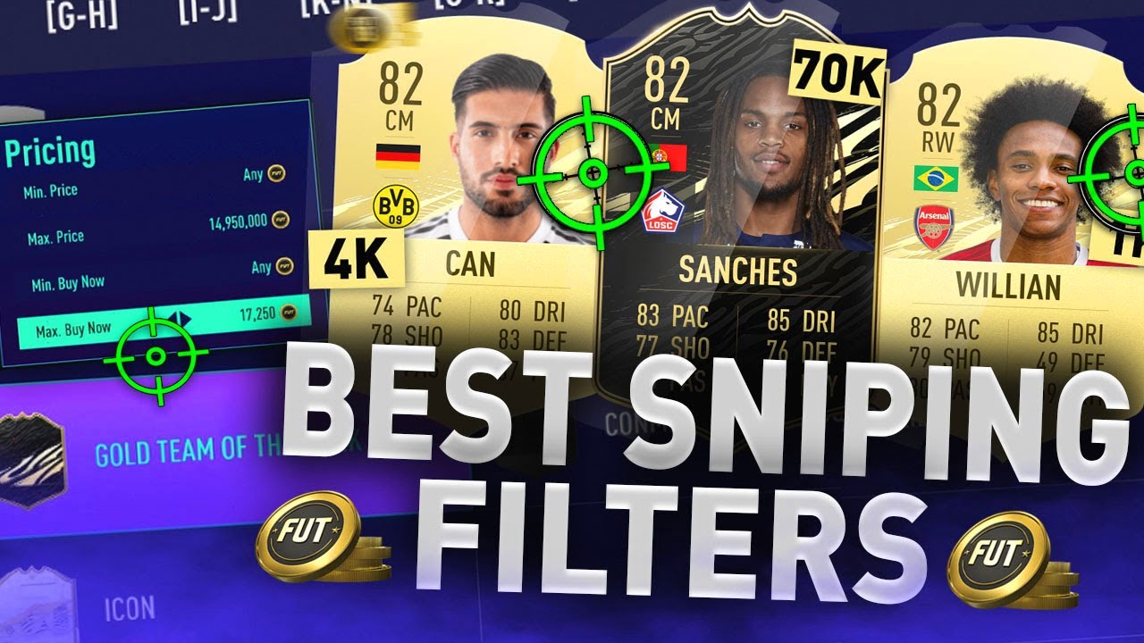 BEST SNIPING FILTERS😍 *MAKE 100K QUICKLY* (FIFA 21 BEST SNIPING FILTERS TO MAKE COINS) - #FIFA21
