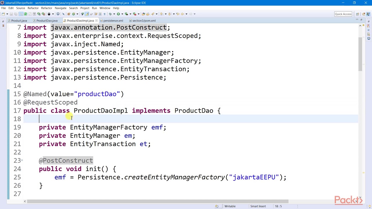 Jakarta EE 8 Recipes : DAO with JPA 2.2 and Bean Validation 2.0 | packtpub.com