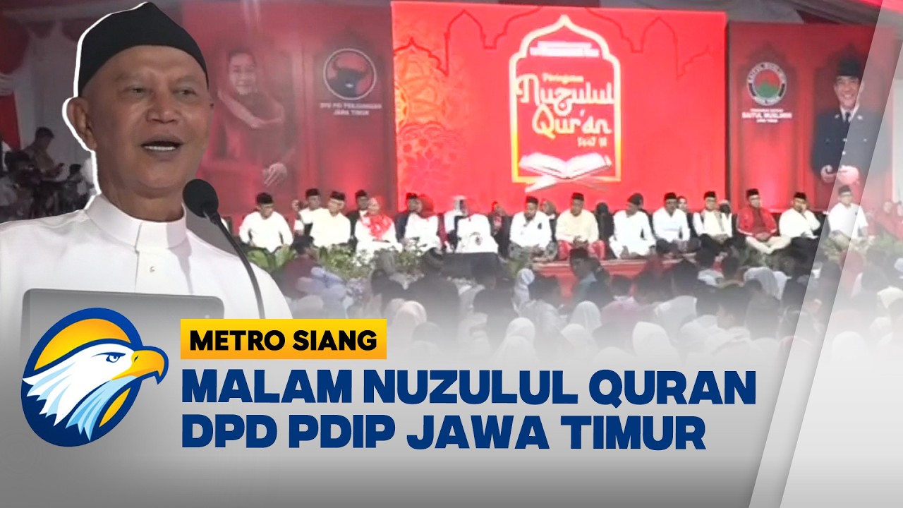 Malam Nuzulul Quran, PDIP Jatim Berbagi untuk Anak Yatim dan Duafa - [Metro Siang]