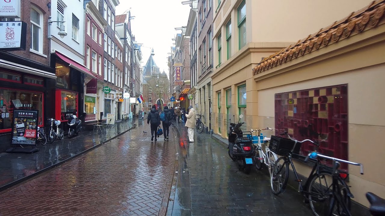 Stormy Walk in Amsterdam ☔ | Centre - Nieuwmarktbuurt | The Netherlands 4K⁶⁰