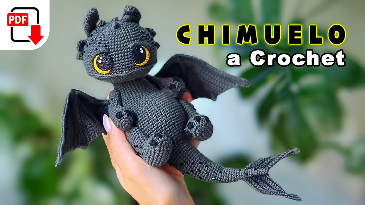 CHIMUELO a Crochet 🐉 🧶  Patrón PDF Gratis (Inglés / Español) 📄✨