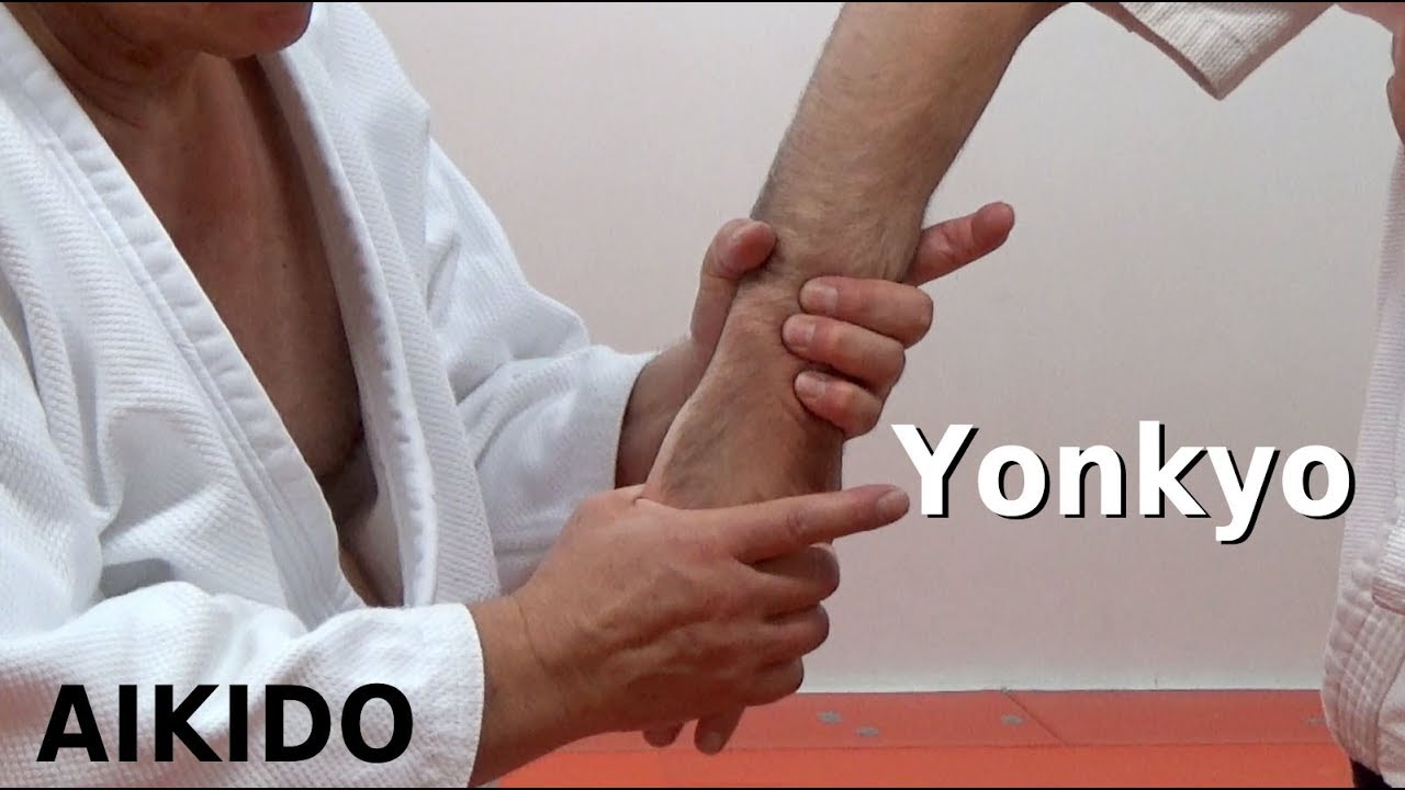 Aikido technique YONKYO against grip and strike attacks, by Stefan Stenudd