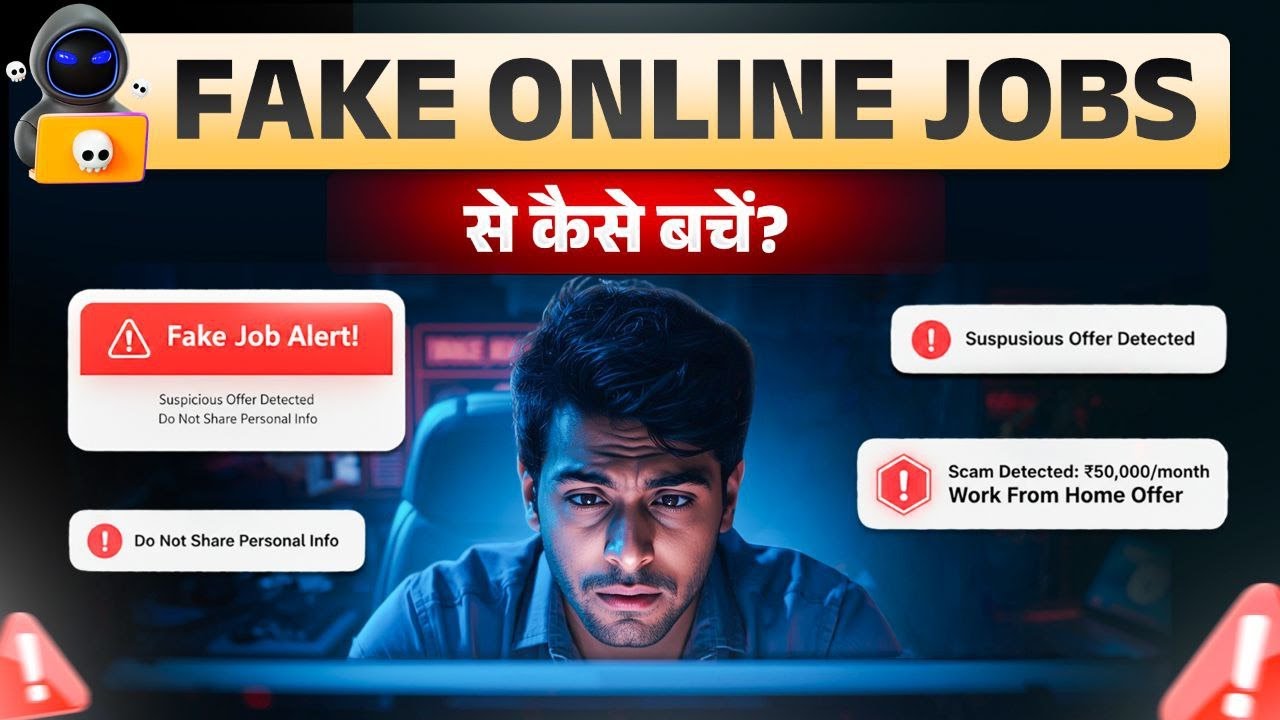 Fake Online Jobs को ऐसे पहचानो | Online Job Scam से बचने के 10 Smart Tips| Students जरूर देखें