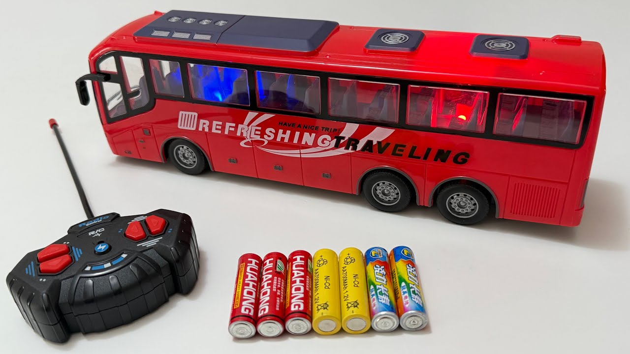 Unboxing City RC Travel Bus, Gear Transparent Train, RC Police Car, High-Speed RC Drift Racing Car