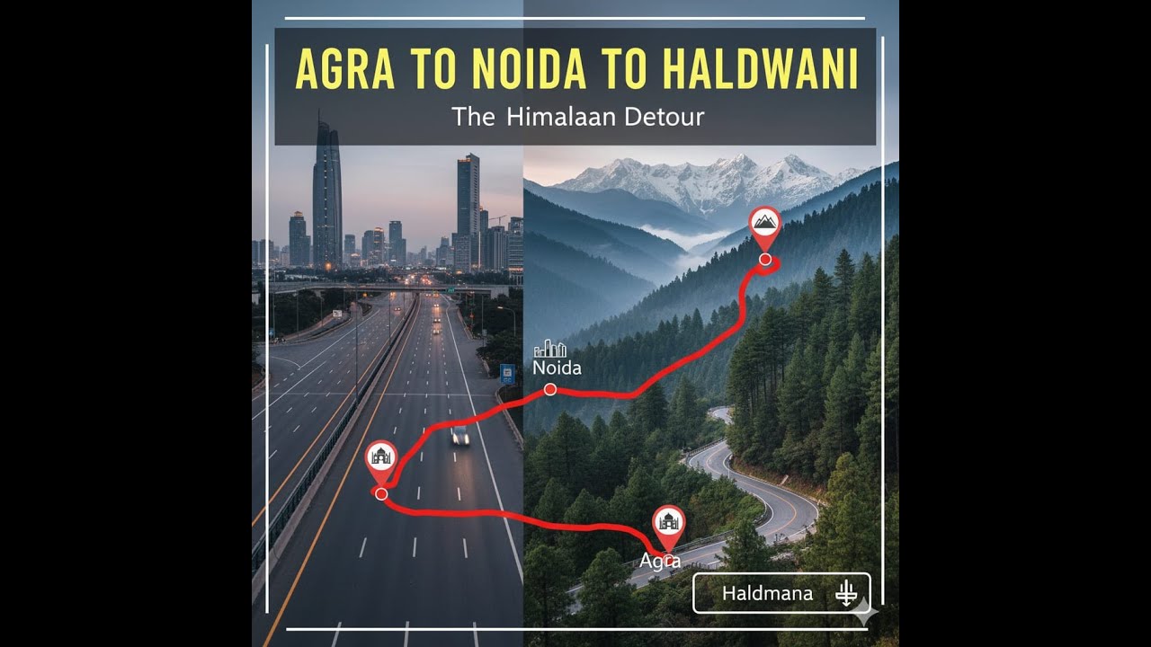 Agra ➡️ Noida ➡️ Haldwani | Road Conditions & Scenic Views 2026