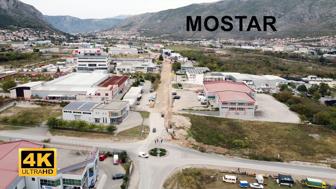 Južna Gospodarska Zona Mostar Će Uskoro Dobiti Novi Asfalt.Dron 4K 🇧🇦