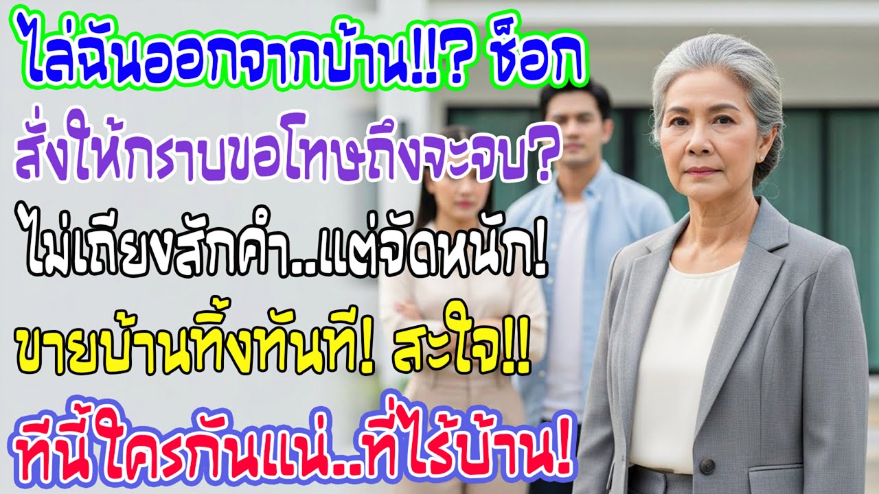 โดนไล่ห้ามเข้าบ้านจนกว่าจะขอโทษ ฉันไม่เถียงแต่ประกาศขายบ้านทิ้งทันที พวกเขาถึงกับหน้าซีด!