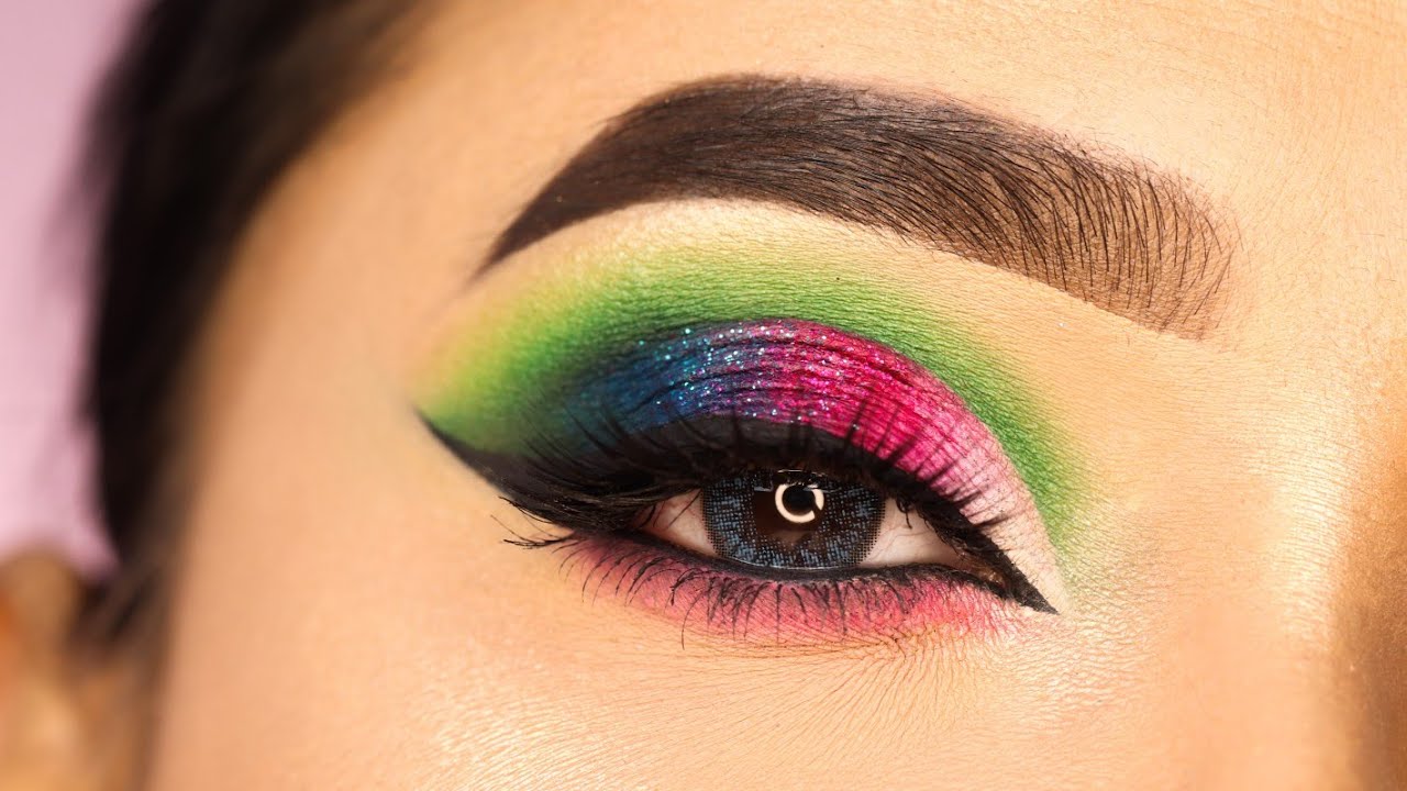 Colorful Cut Crease Eye Makeup Look || Step by Step Eye Makeup Tutorial || Shilpa