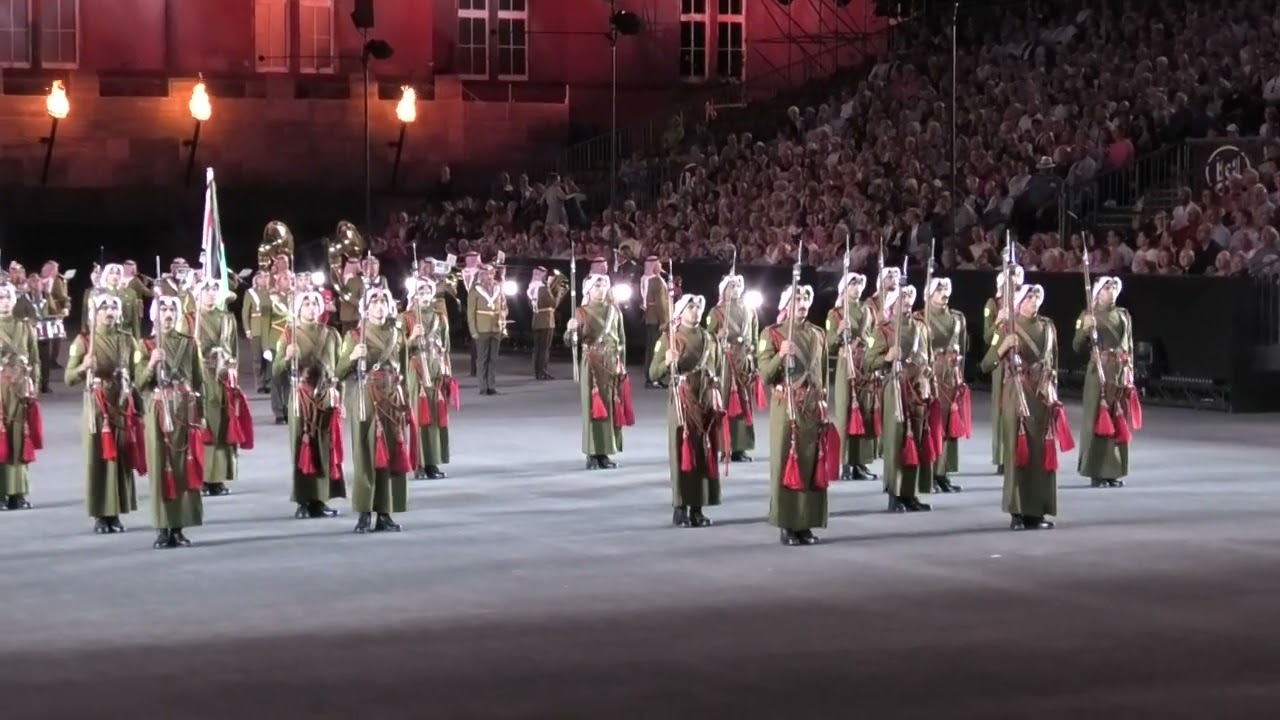 Jordanian Armed Forces Band  and Royal Jordanian  Honor Guard Silent Drill Team at Basel Tattoo 2025