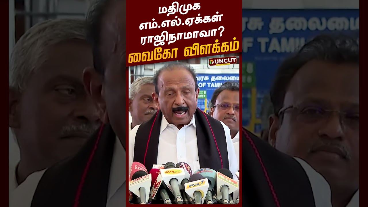 Vaiko Speech | மதிமுக எம்.எல்.ஏக்கள் ராஜிநாமாவா? - வைகோ விளக்கம் | MDMK | DMK Alliance