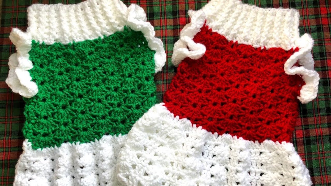 Crochet Christmas Dog/ Cat Dress