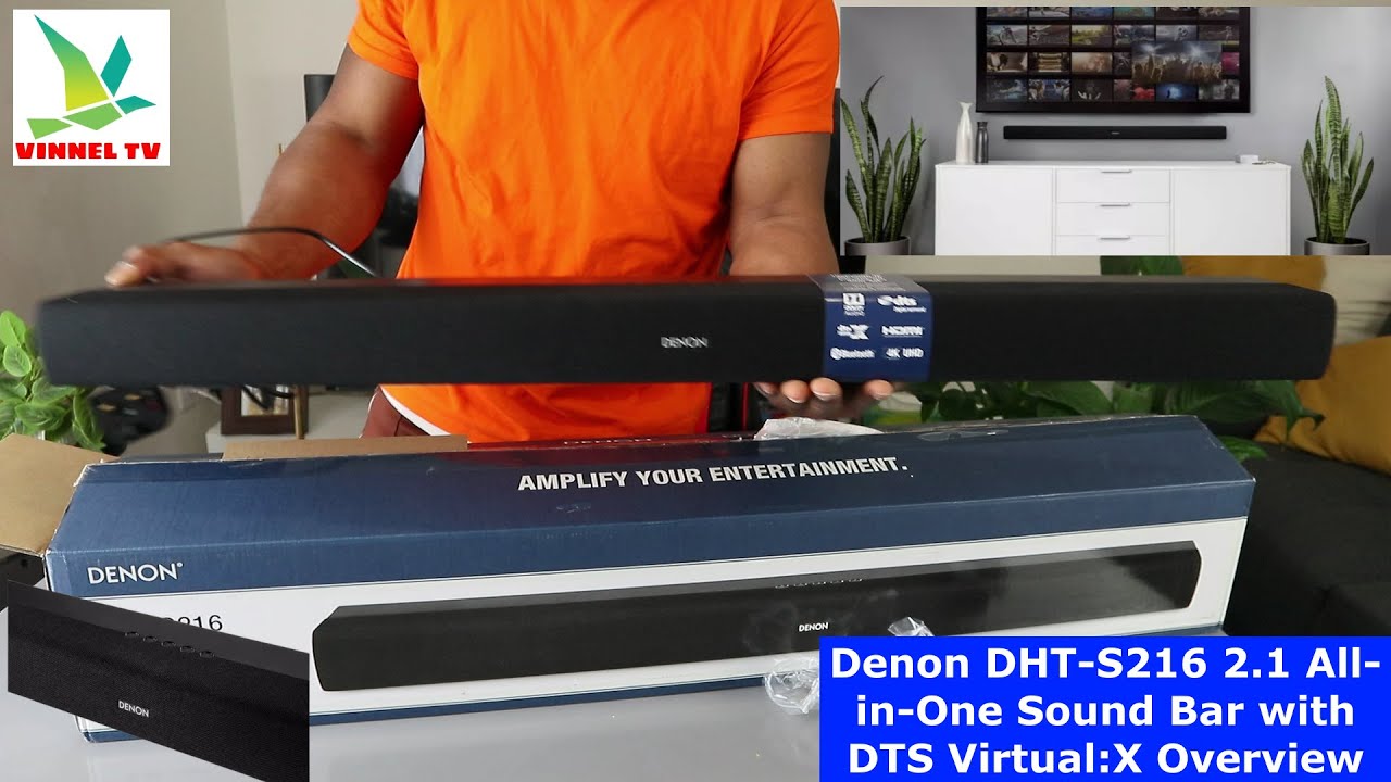 Denon DHT- S216 2.1 All - in- One Sound Bar with DTS Virtual :X Overview
