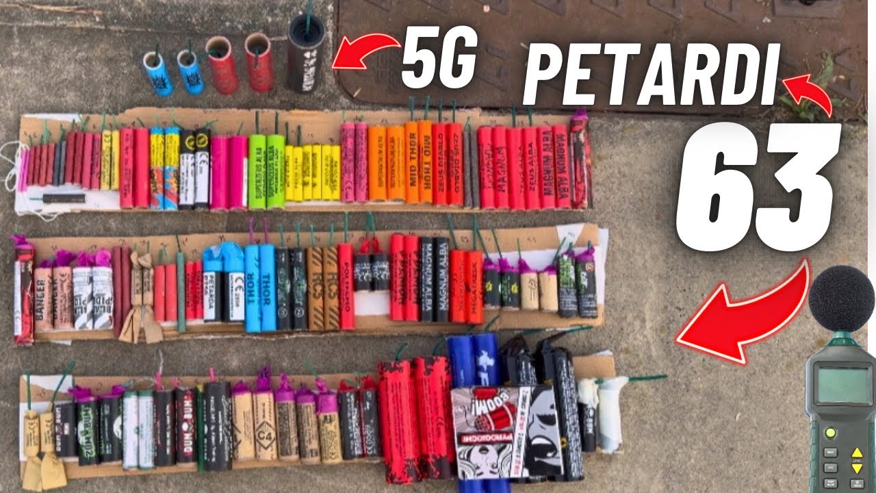 SUPER CONFRONTO tra 63 PETARDI DIVERSI al FONOMETRO: Qual’è il PIÙ POTENTE ?!