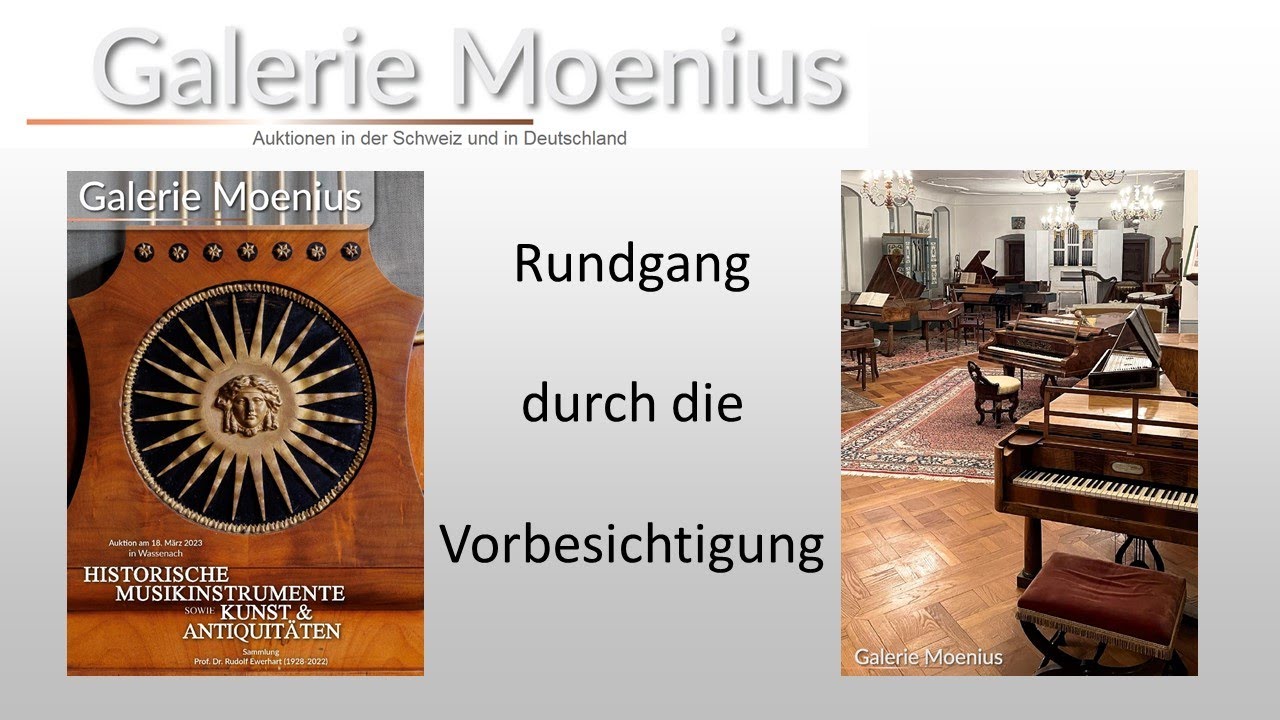 Auktion 18.03.2023 Sammlung Prof. Dr. Rudolf Ewerhart: HISTORISCHE MUSIKINSTRUMENTE UND ANTIQUITÄTEN