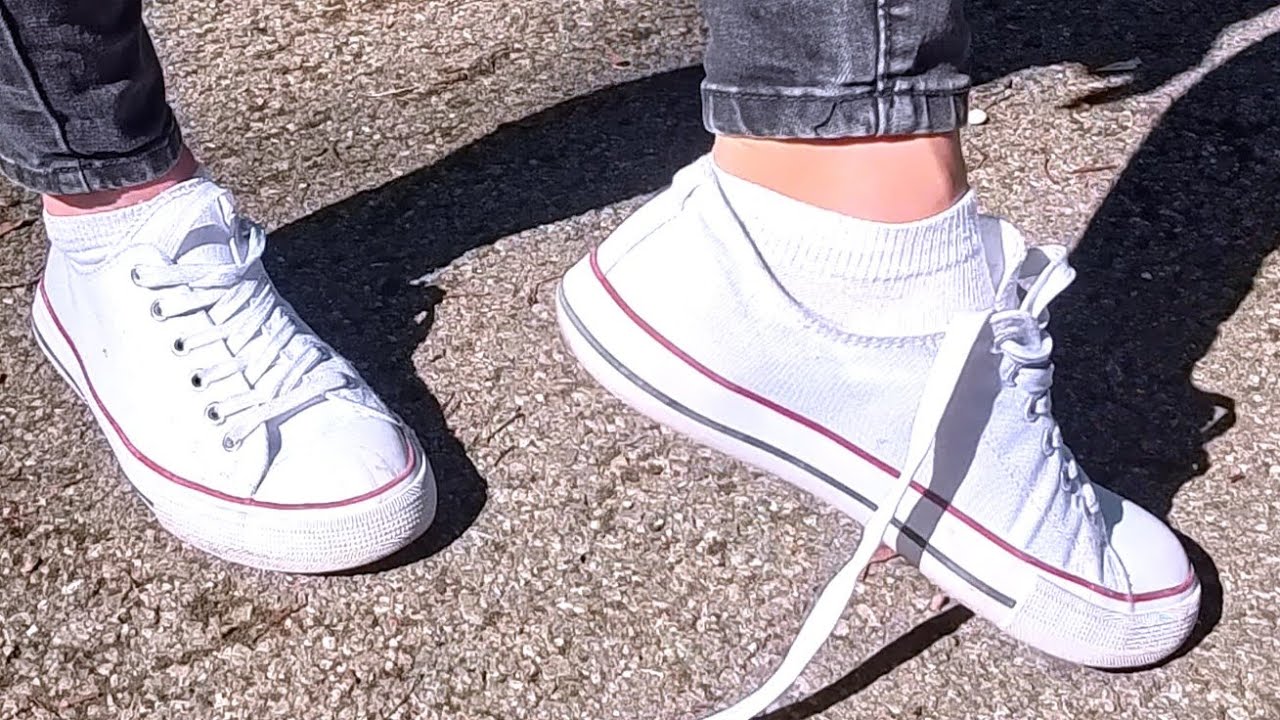 ASMR White Sneakers & Socks with Larissa | Close-Up Details, Gentle Removal & Relaxing Sounds in 4K