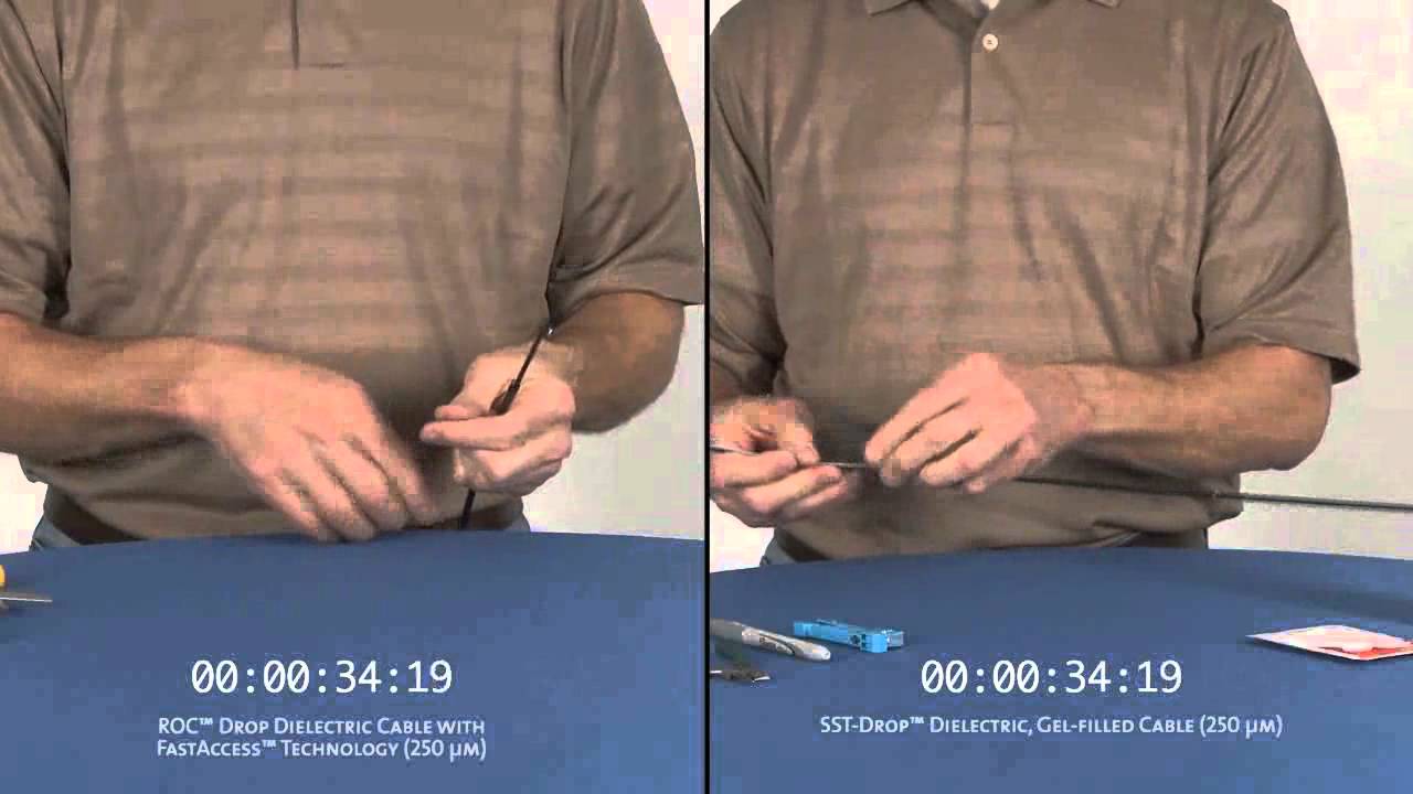 Cable Stripping of FastAccess™ Technology vs. SST-Drop™ Dielectric Gel-Filled Cable