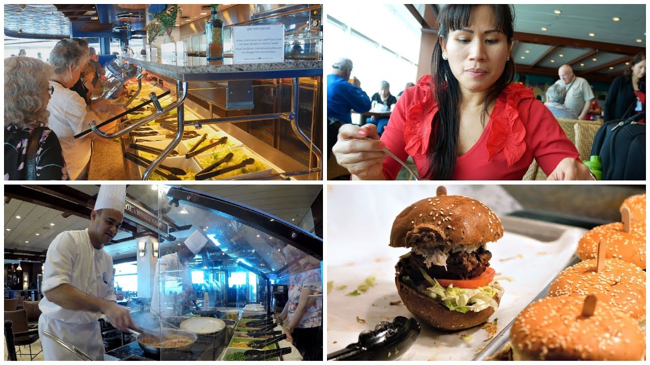 Cruise Ship Food - Lunch Buffet & Tea Time on Royal Caribbean (4K)