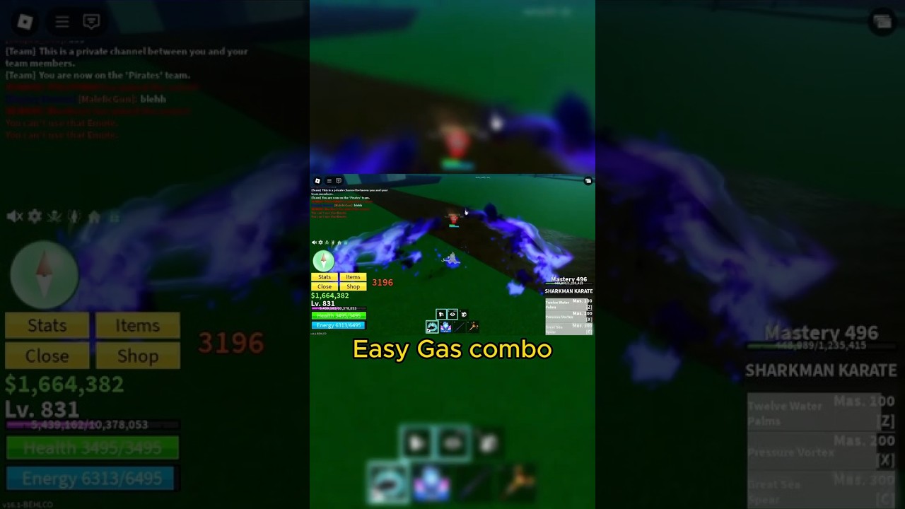Easy gas combo to do! - Blox Fruits
