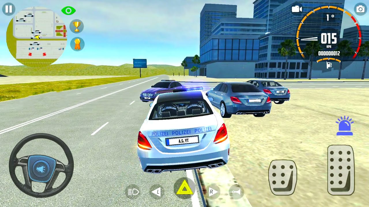 Polizei Car Simulator Mercedec C63 #3 - German Cars Game - Android  Gameplay