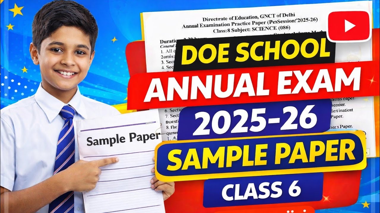 DOE School Annual Exam 2025-26 | Class 6 Science Sample Paper | Full Solution | Sciencejivi