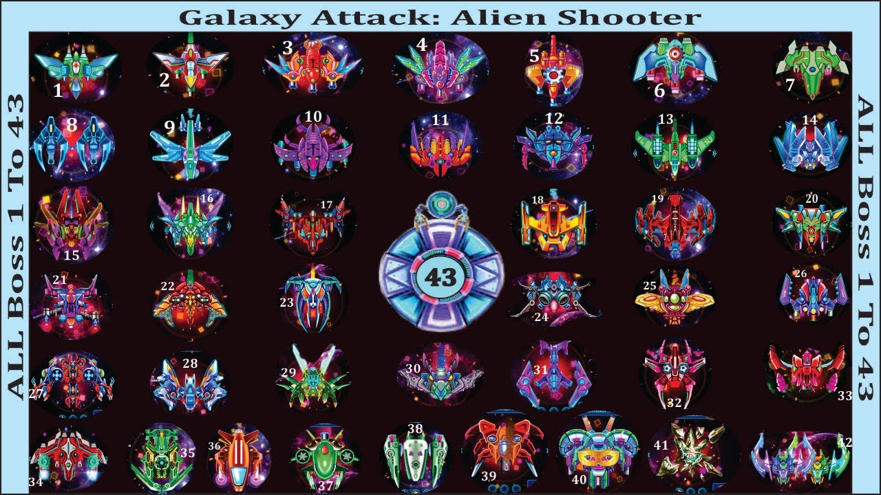 Galaxy Attack Alien Shooter | New Boss Mode | 1 To 43 Boss Full Video | By Apache Gamers Official
