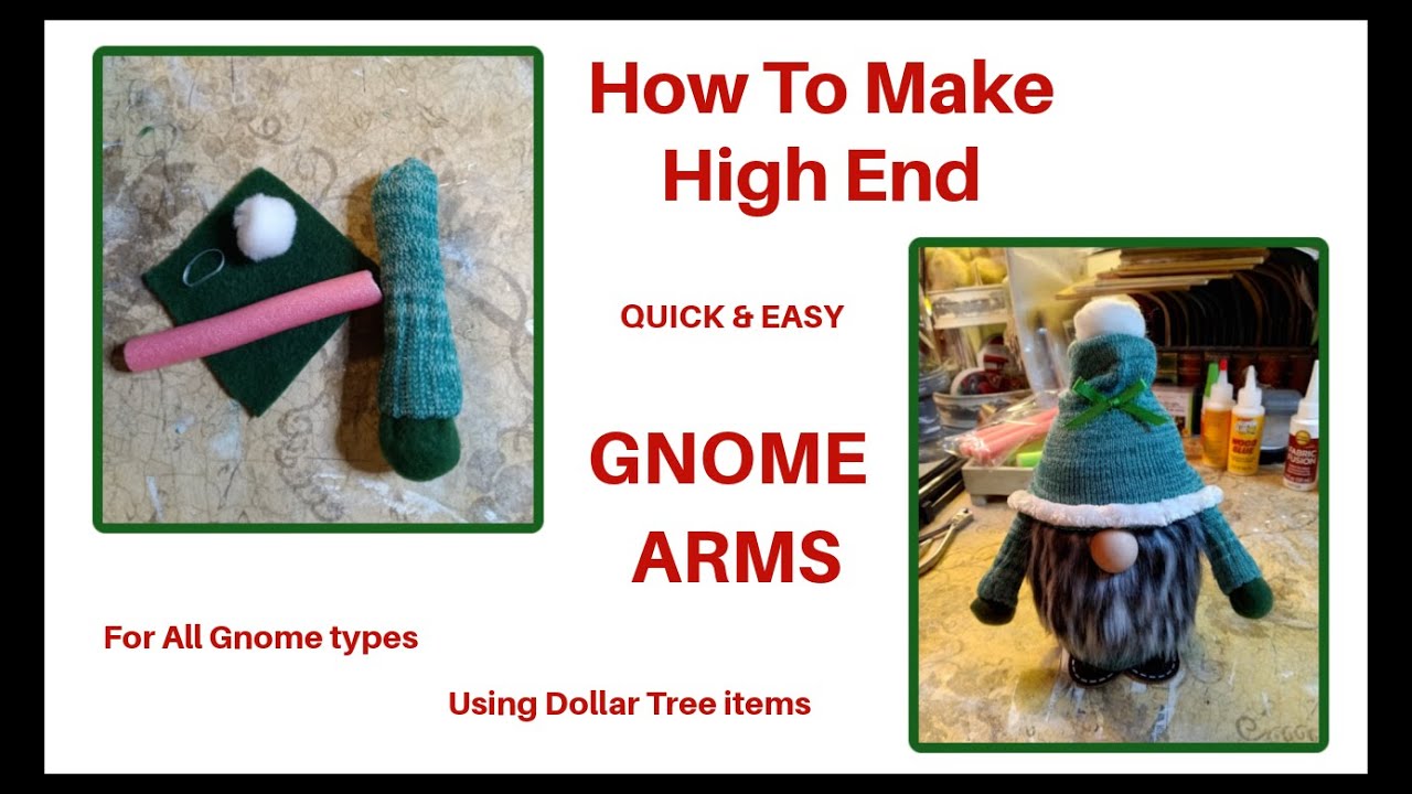 How to Make Quick and Easy Adorable High end Gnome Arms using Dollar Tree Items