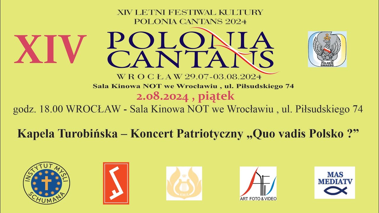 XIV LETNI FESTIWAL KULTURY POLONIA CANTANS 2024 - KAPELA TUROBIŃSKA - KONCERT  