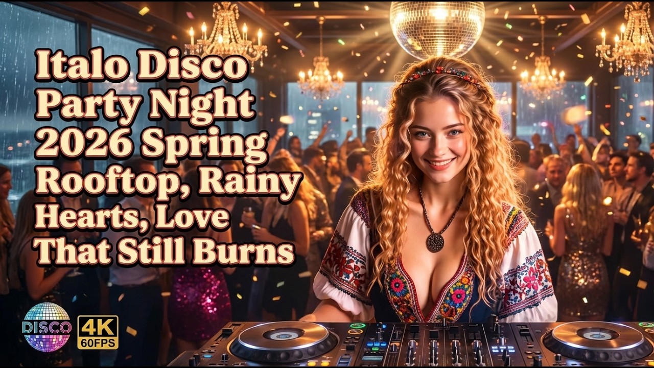 Italo Disco Party Night 2026 • Spring Rooftop, Rainy Hearts, Love That Still Burns | Ultimate Dance
