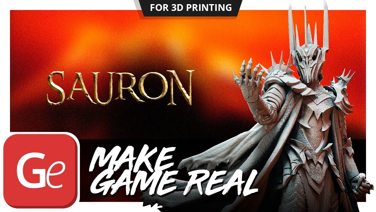 Sauron 3D Printing Figurine | Make Game Real