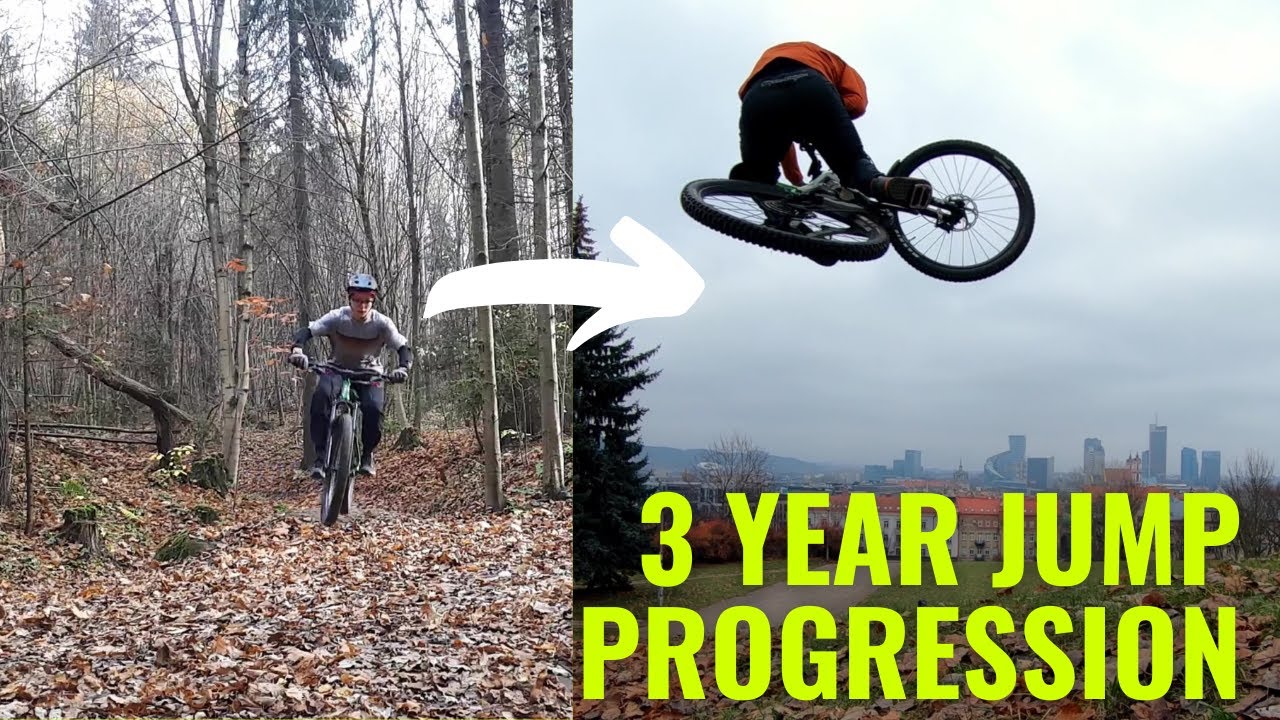 3 year MTB jump progression