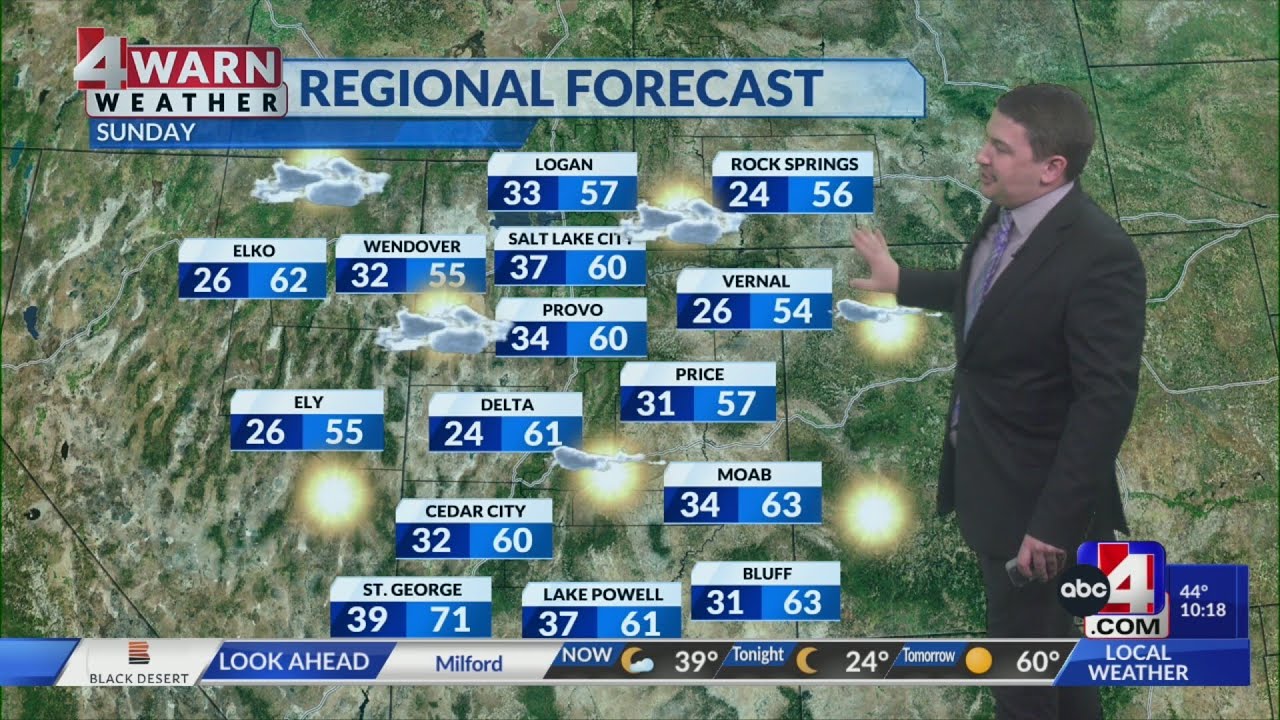 Above average temperatures to end the weekend with a pattern change to start out the week