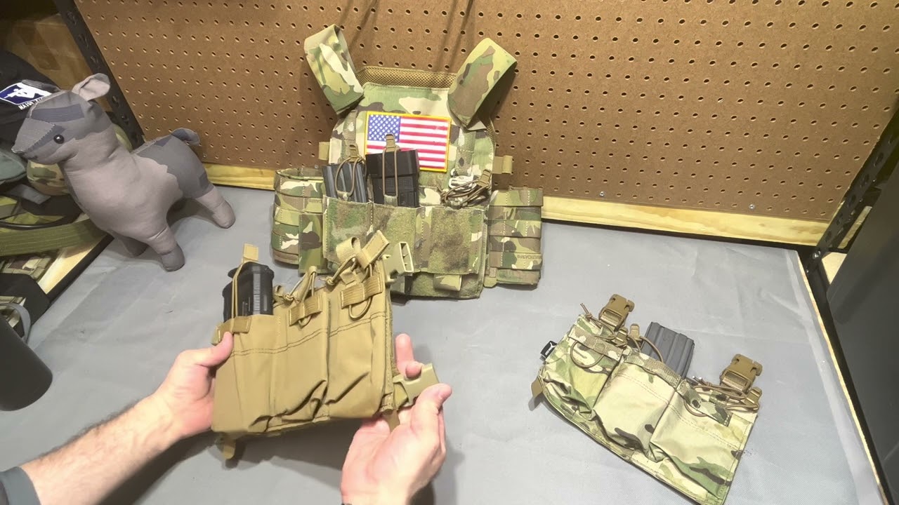 Perroz Designs: Low Profile Slick Plate Carrier, Elastic Placard, 5.56 & 7.62 Mag Placard