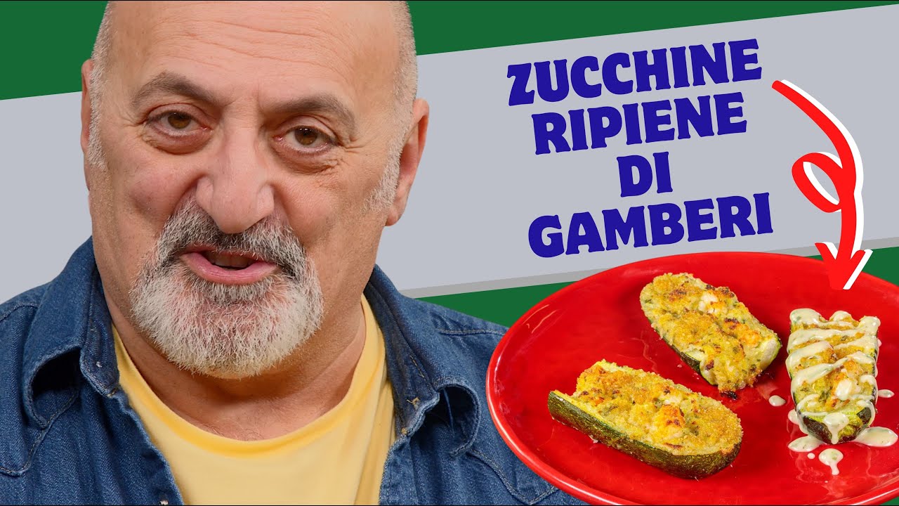 Zucchine ripiene di gamberi