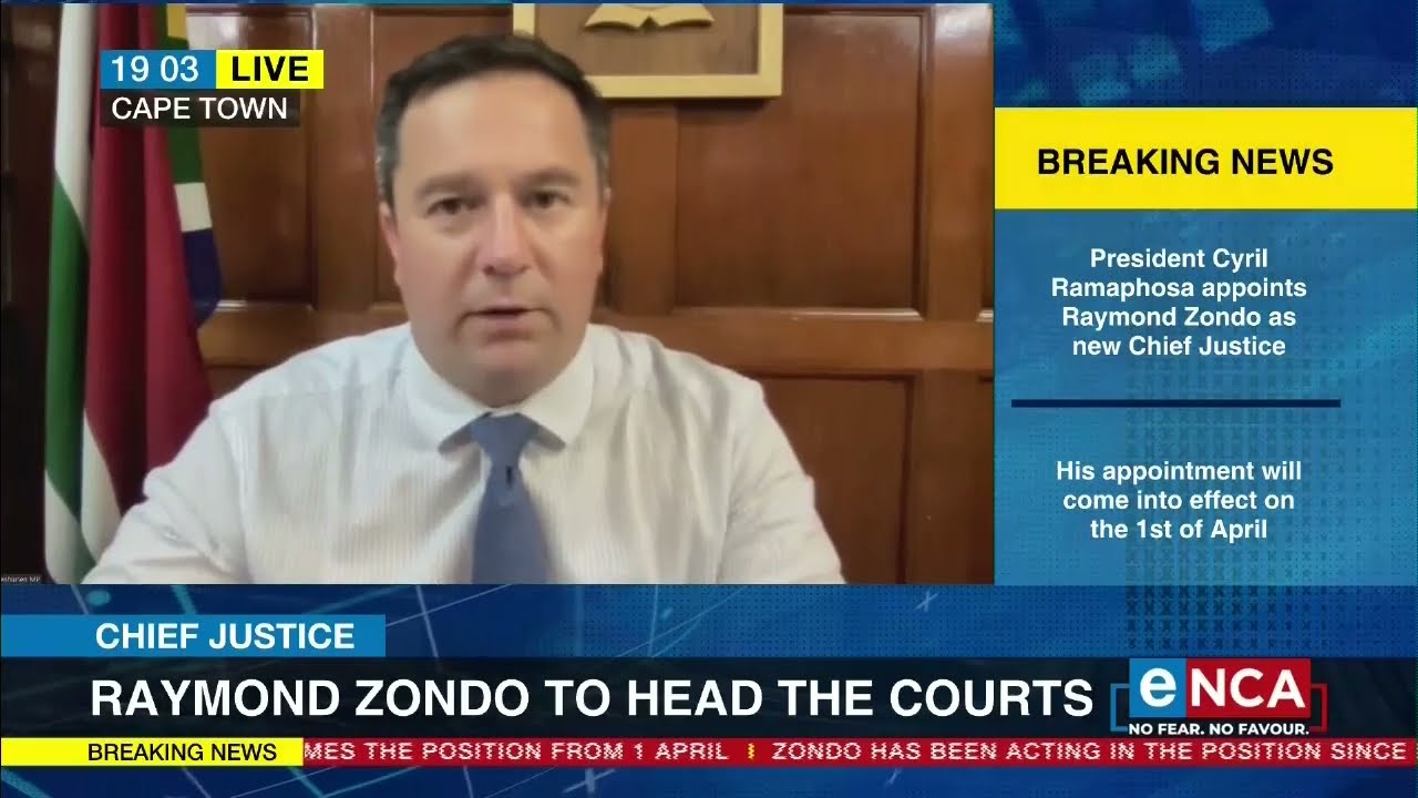 DA Leader, John Steenhuisen reacts to the appointment of Chief Justice Raymond Zondo
