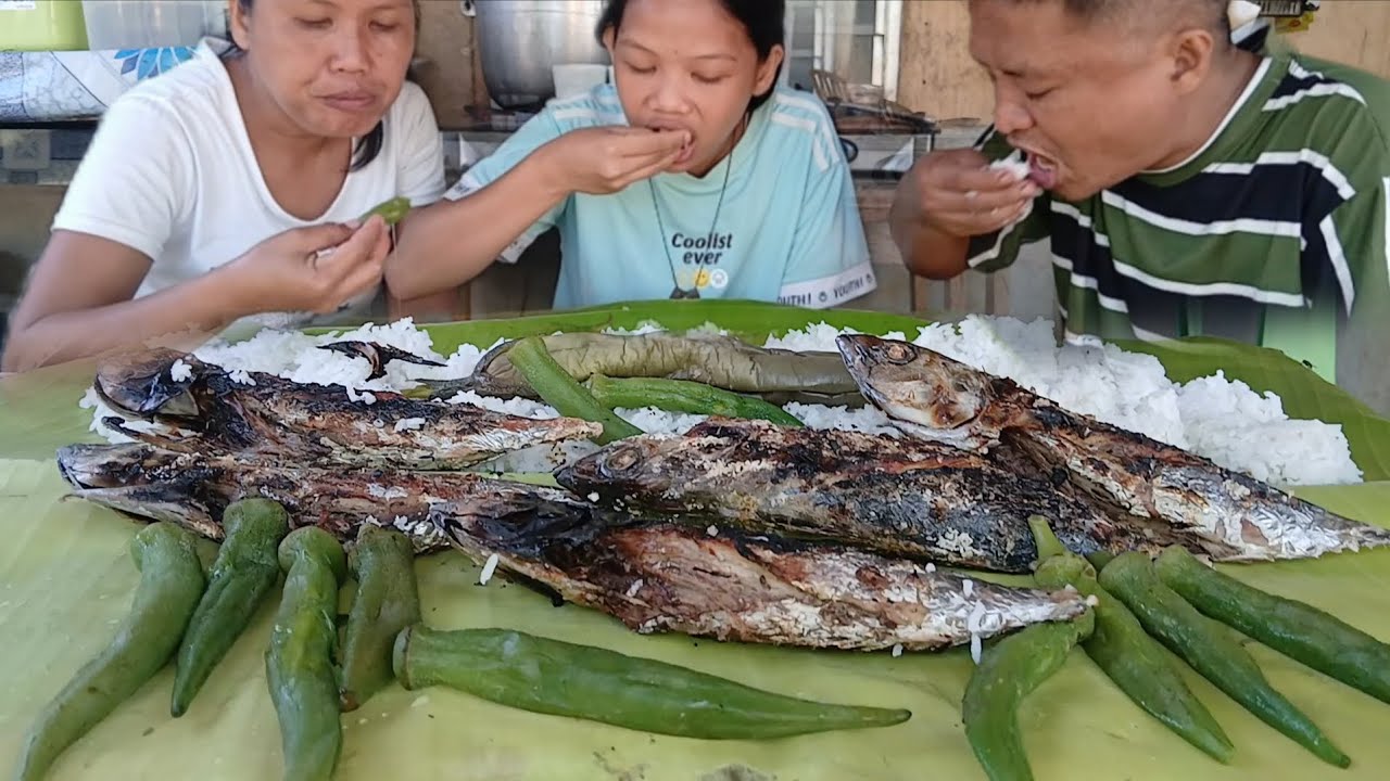 NILAGANG GULAY AT INIHAW NA ISDA SA UMAGAHAN