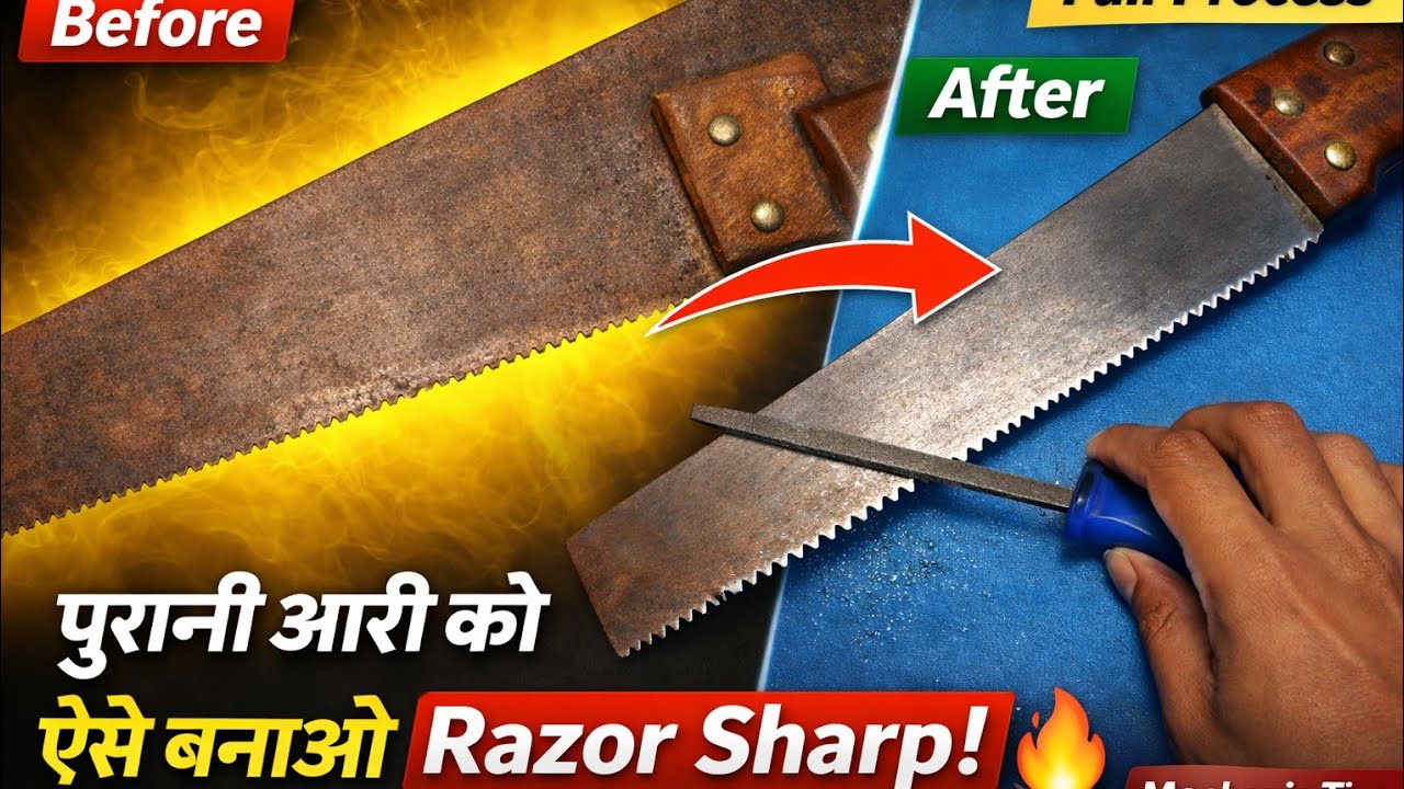 How to Sharpen an Old Saw Like New | Easy Saw Sharpening Trick #viral 