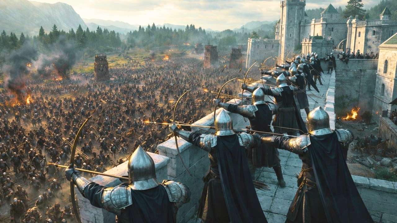 500 Gondorians vs 1500 Dol Guldur Orcs Siege – LOTR Mod | Mount & Blade 2 Bannerlord